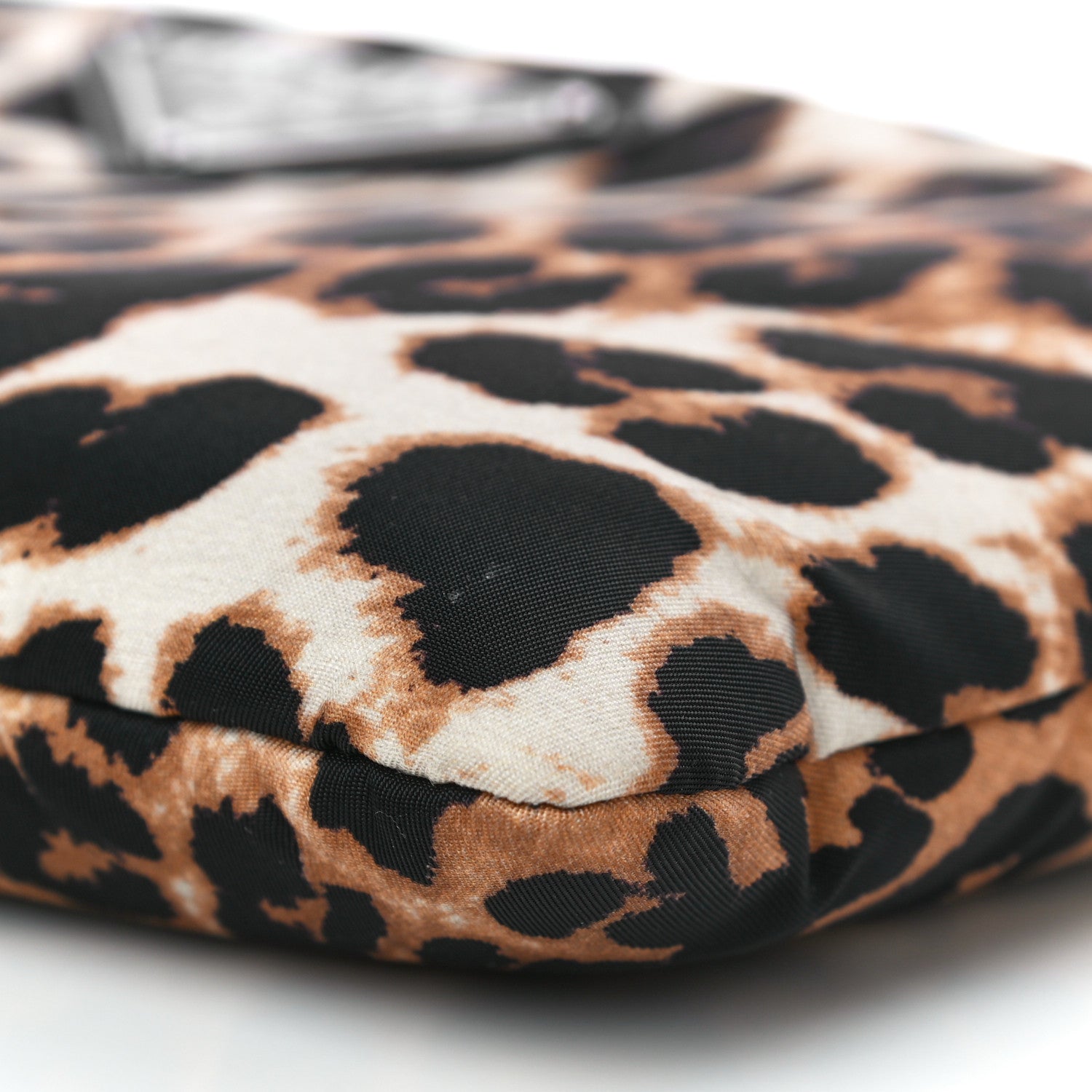 Prada Tessuto Soft Nylon Leopard Print Crossbody Avorio 10 of 10
