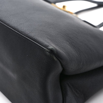 Louis Vuitton Grained Calfskin Lockme Shopper Black 9 of 11
