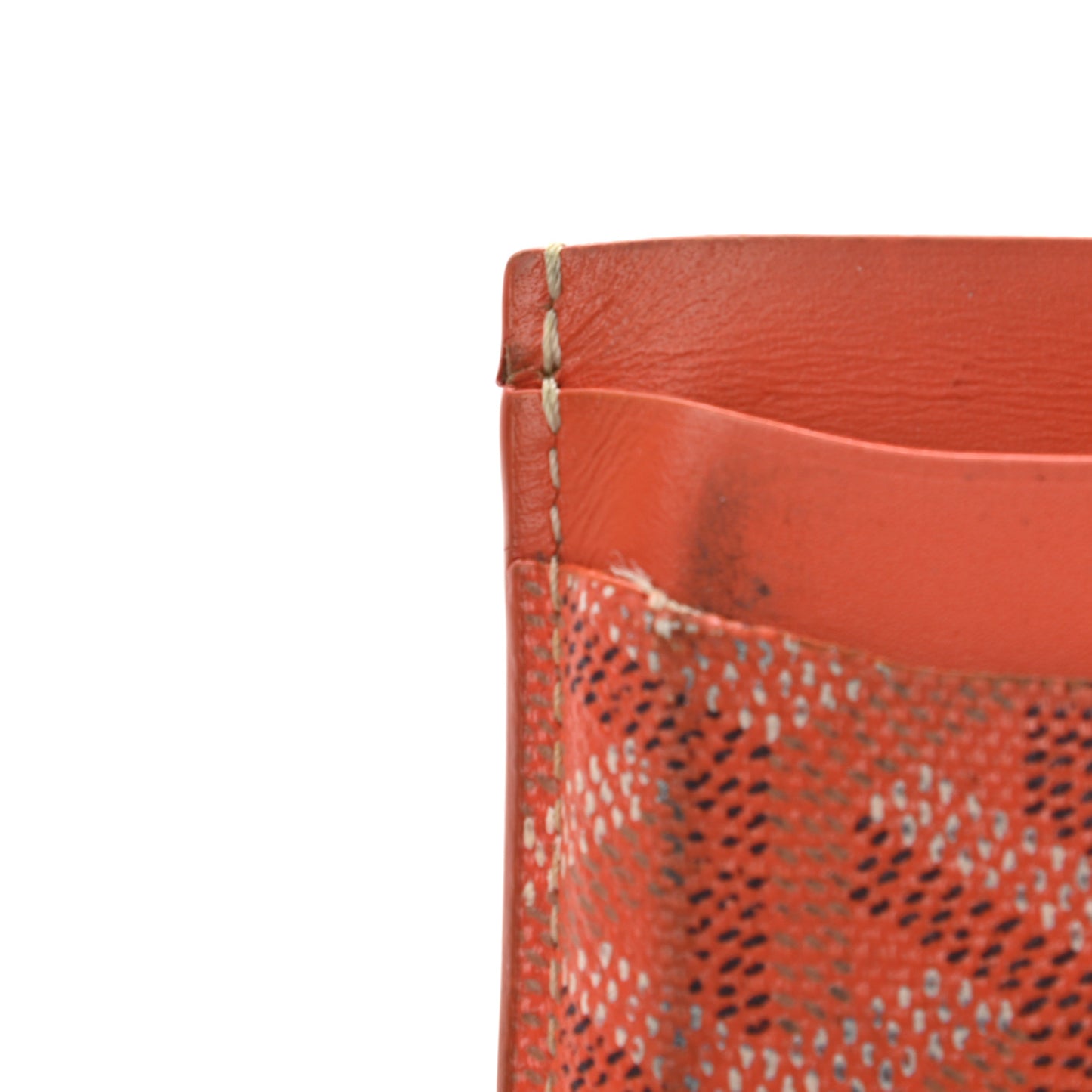 Goyardine Saint Sulpice Card Holder Orange