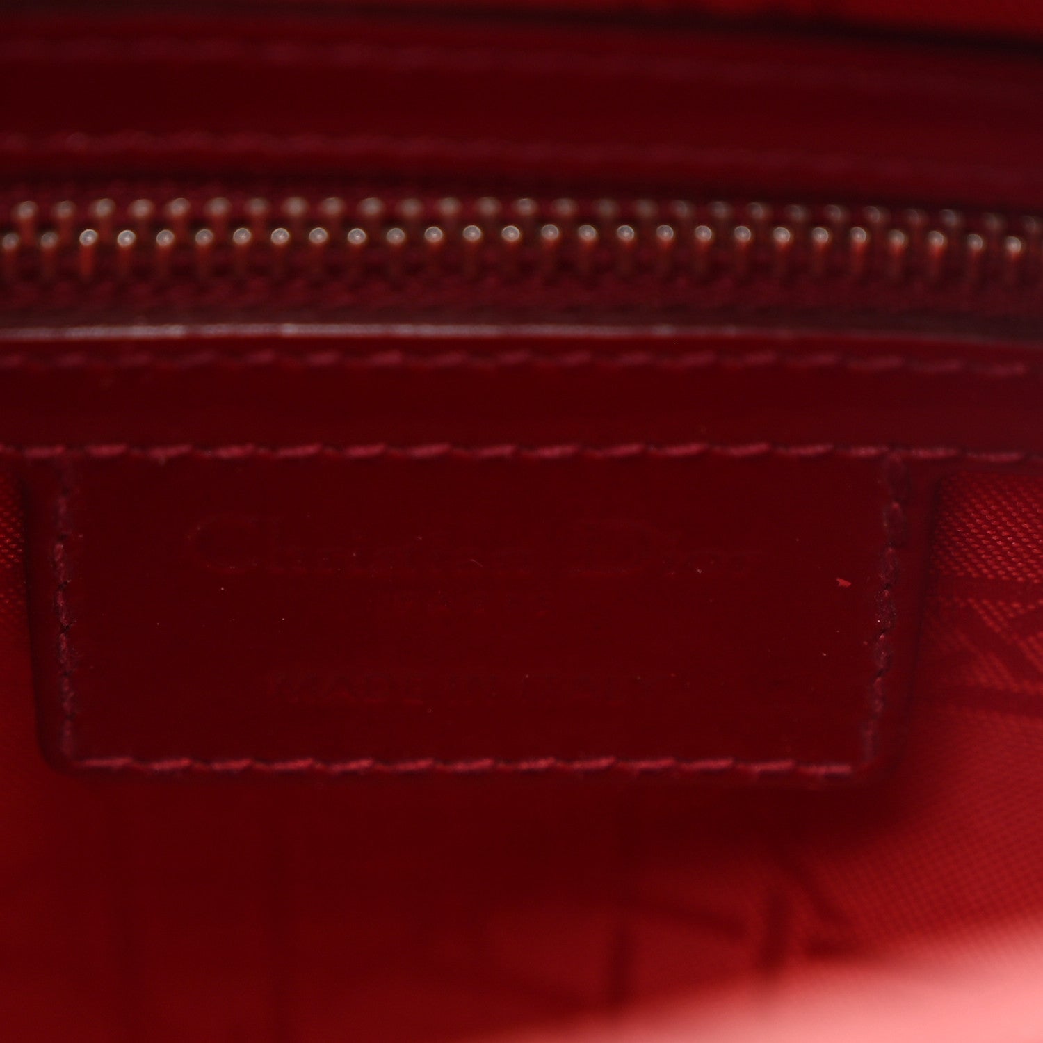 Christian Dior Patent Cannage Medium Lady Dior Red 6 of 12