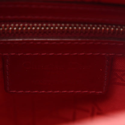 Christian Dior Patent Cannage Medium Lady Dior Red 6 of 12