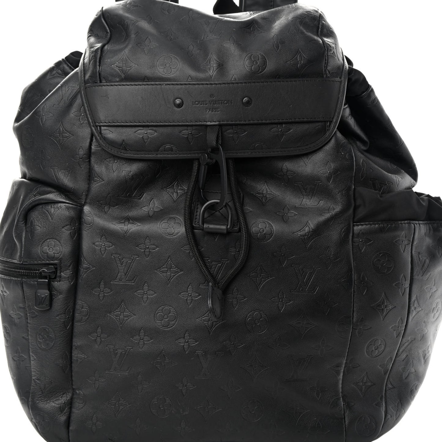 Calfskin Monogram Shadow Discovery Backpack Black