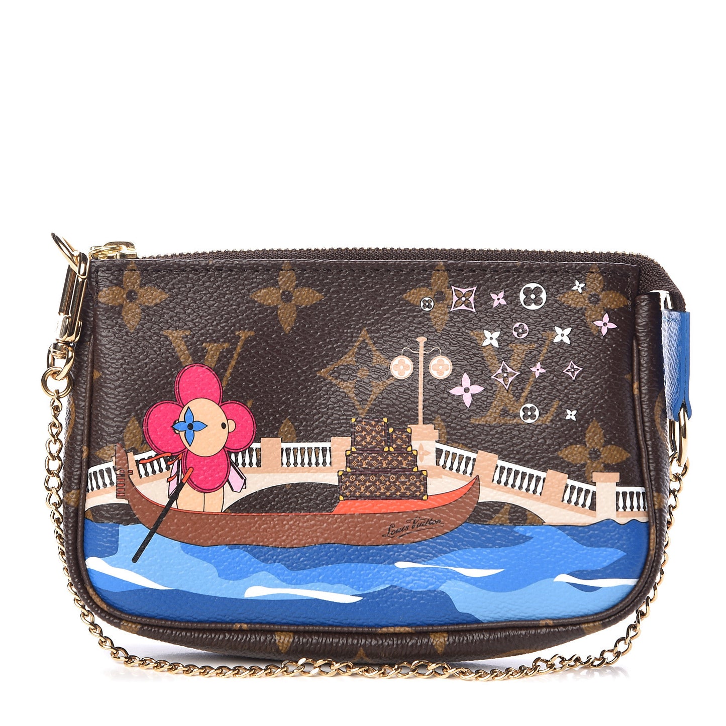 Monogram 2019 Christmas Animation Mini Venice Pochette Accessories Blue
