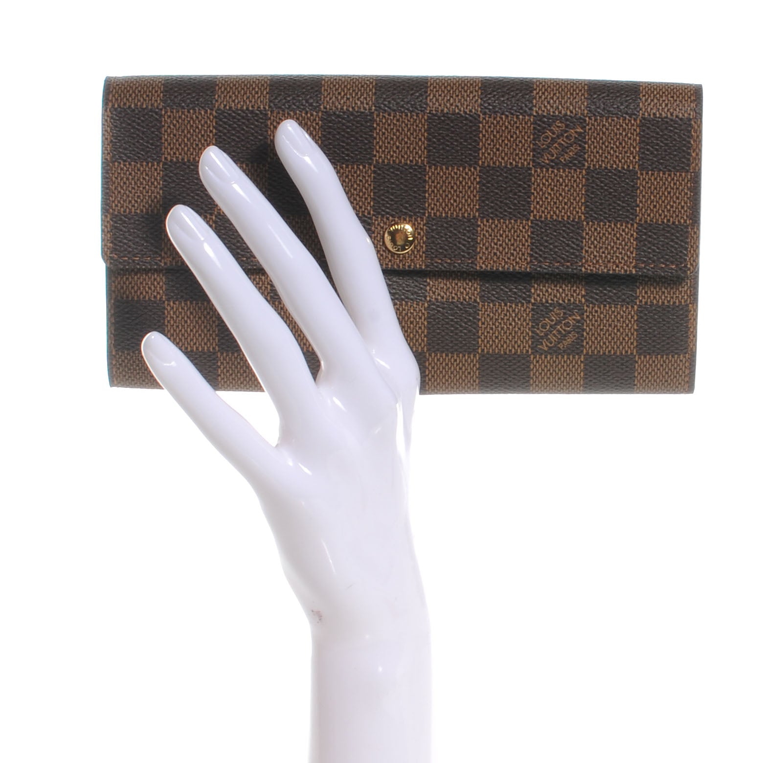 Louis Vuitton Damier Ebene Sarah Wallet 2 of 8