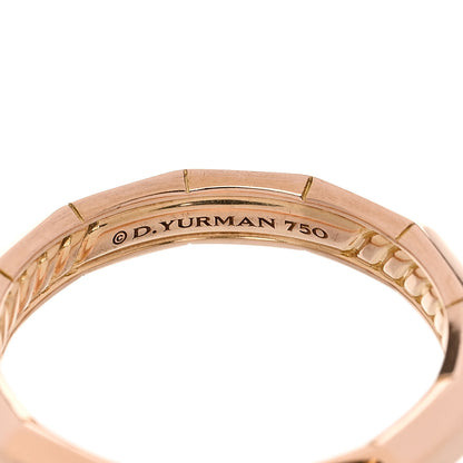 David Yurman 18K Rose Gold 4mm Delaunay Faceted Band Ring 60 9 4 of 4