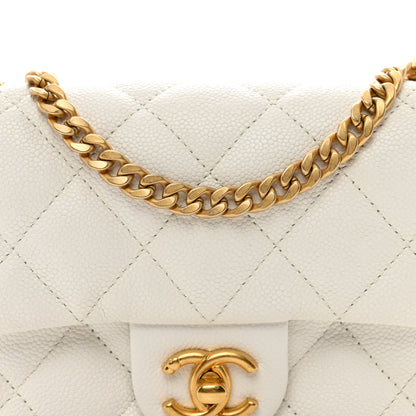 Chanel Caviar Quilted Mini Sweetheart Rectangular Flap White 8 of 10