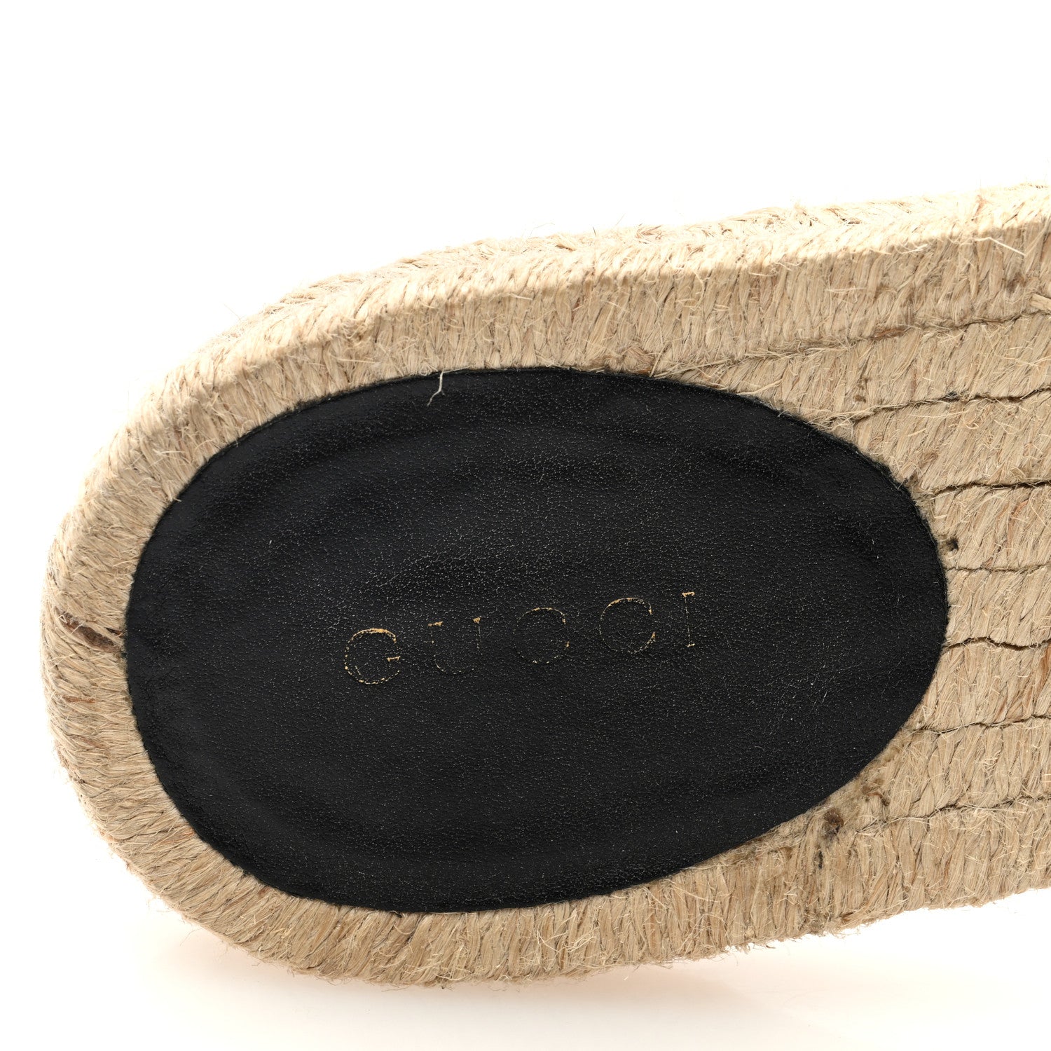 Gucci Monogram Matelasse GG Marmont Espadrille 20mm Slide Sandals 37 Beige Ebony Black 9 of 9