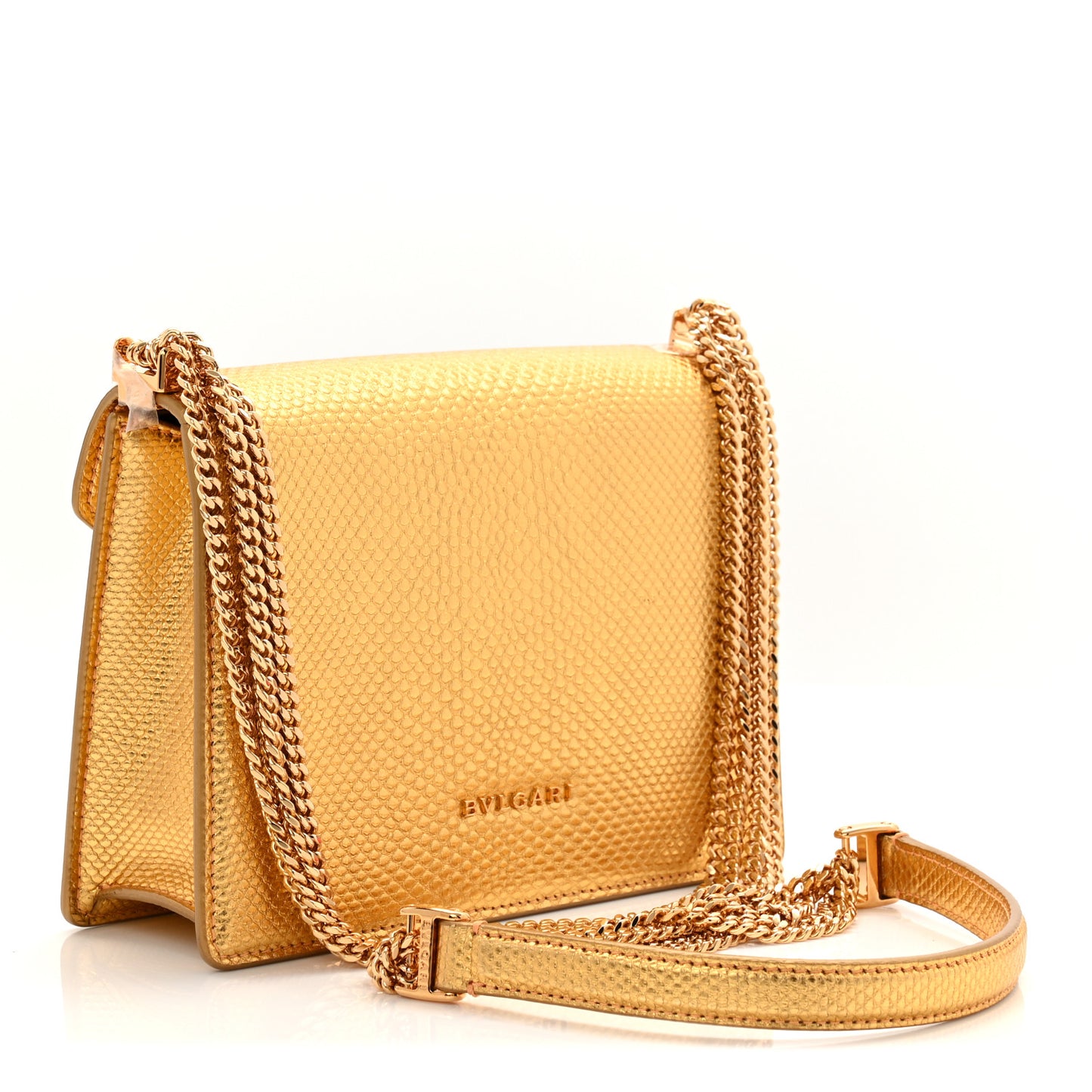 Metallic Karung Forever Serpenti Bag Gold