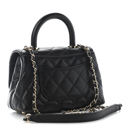 Chanel Caviar Quilted Extra Mini Coco Handle Flap Black 3 of 9