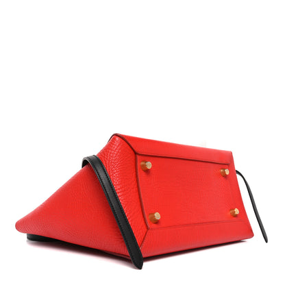 Celine Elephant Calfskin Mini Tri-Color Belt Bag Vermillion 4 of 11