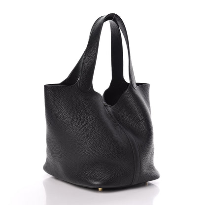 Hermes Taurillon Clemence Picotin Lock 22 MM Black 3 of 11