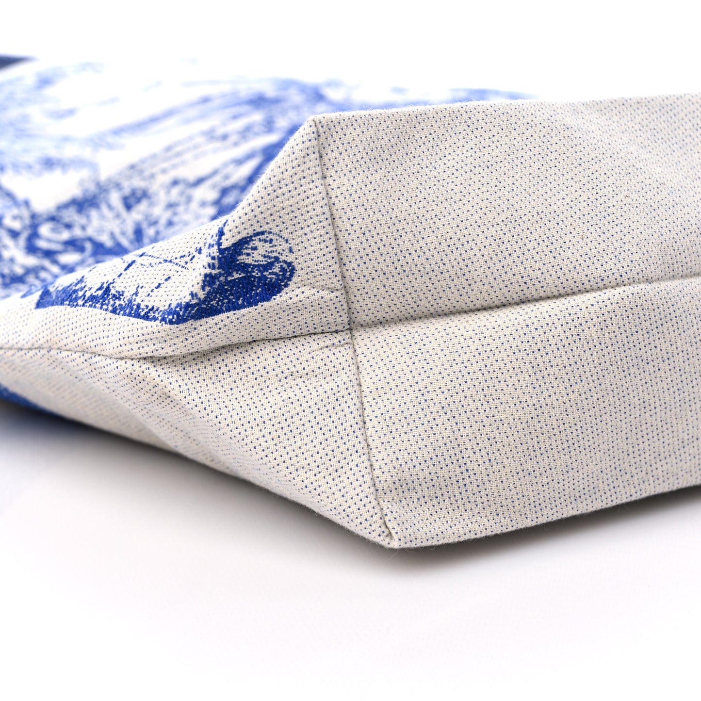 Canvas Print Cruise Tote Ivory Blue