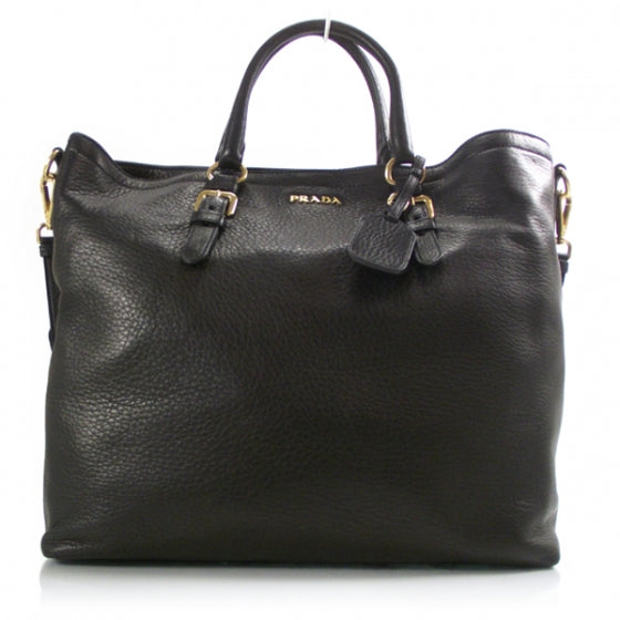 Vitello Daino Satchel Black
