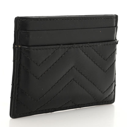 Gucci Calfskin Matelasse GG Marmont Card Holder Black 3 of 8