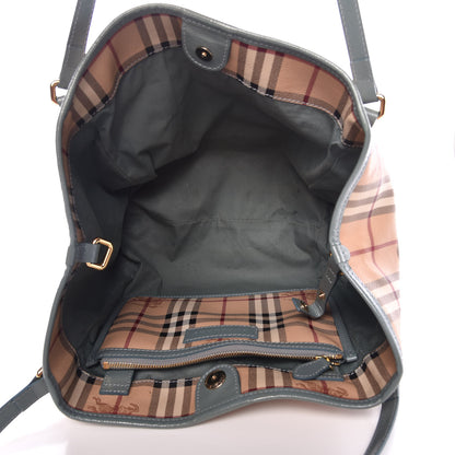 Burberry Haymarket Check Small Canterbury Tote Eucalyptus Grey 5 of 14