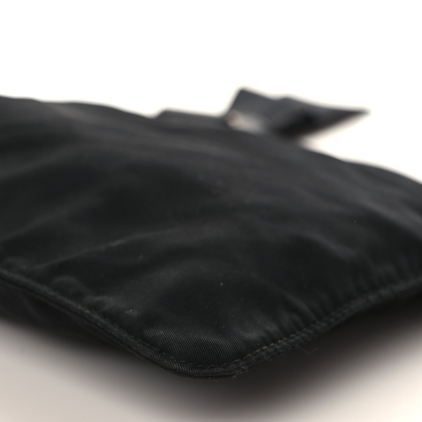 Nylon Vela Flat Messenger Bag Black