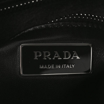 Prada Nappa Antique Rosette Flower Mini Tote Bag Black 6 of 8