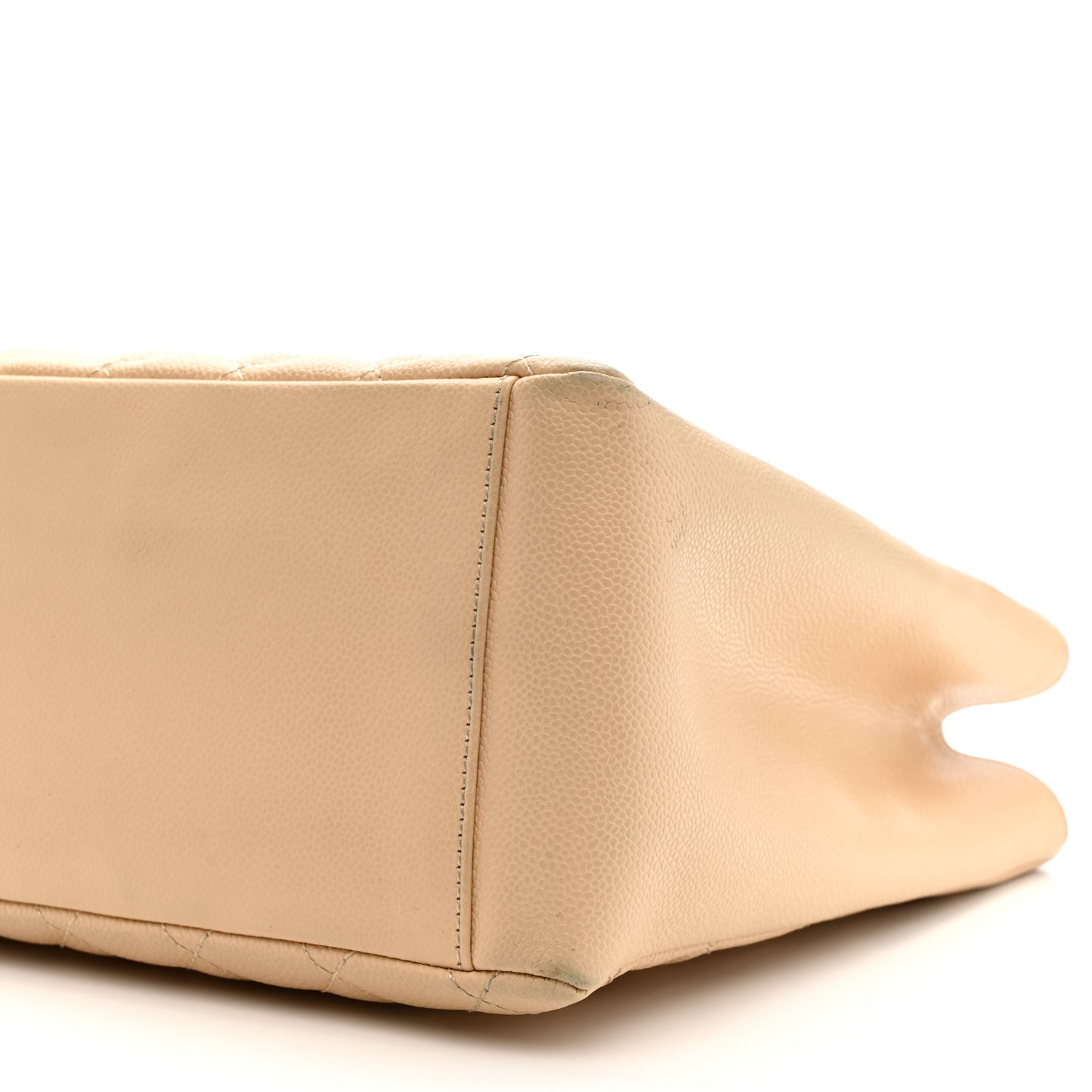 Caviar Quilted Grand Shopping Tote GST Beige Clair
