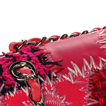 Chanel Tweed Patchwork Medium Single Flap Pink 14 of 15