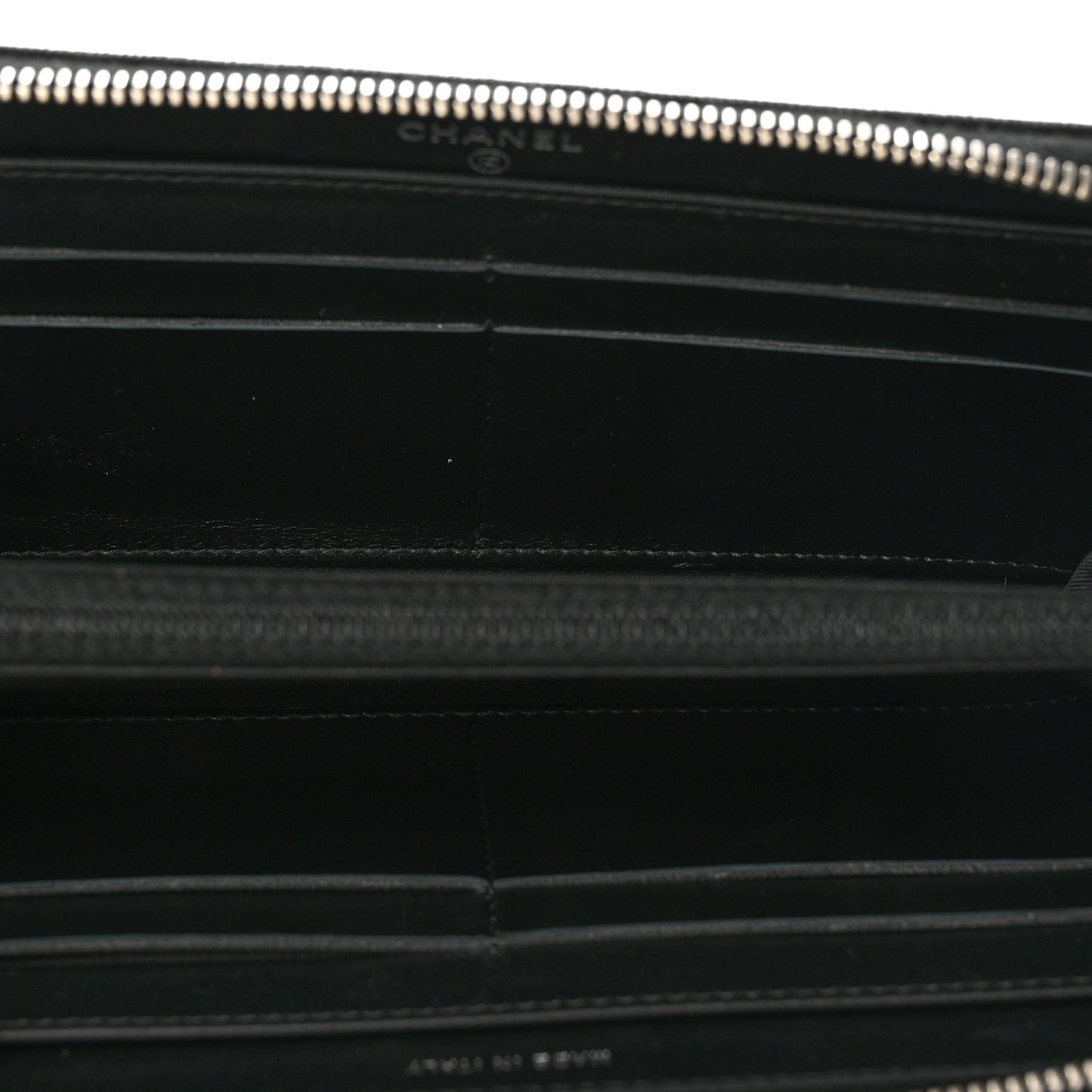 Canvas Studded CC Gusset Zip Around Wallet Black