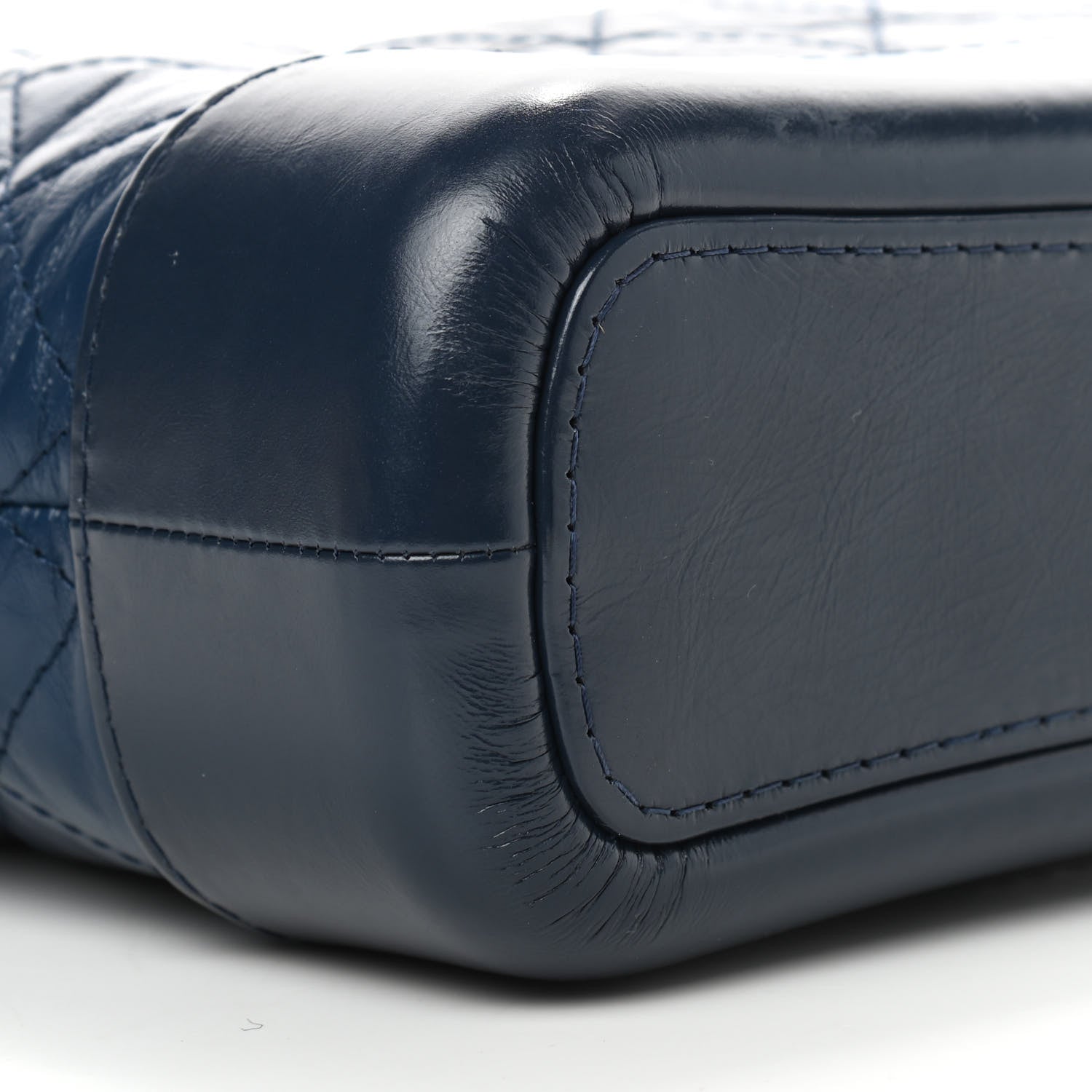 Chanel Aged Calfskin Quilted Small Gabrielle Hobo Navy 8 of 9
