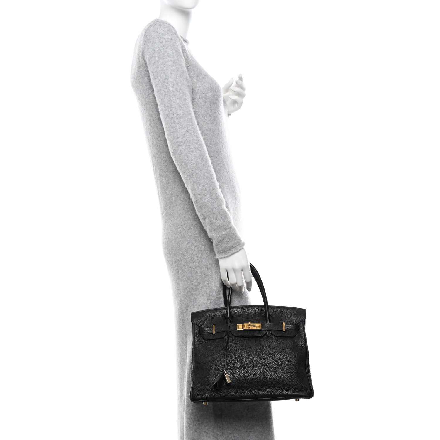 Hermes Taurillon Clemence Birkin 30 Black 2 of 12
