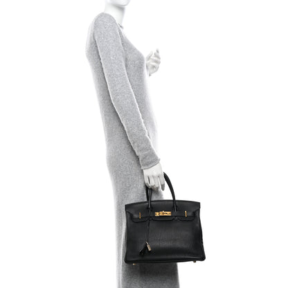 Hermes Taurillon Clemence Birkin 30 Black 2 of 12