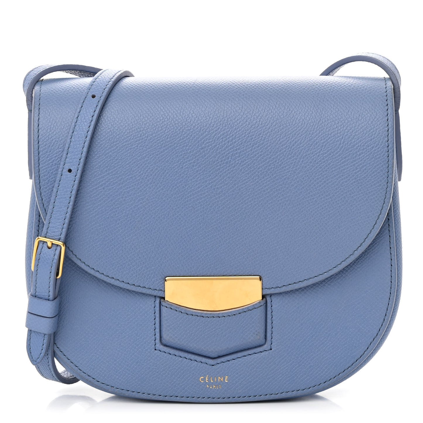 Baby Grained Calfskin Small Trotteur Porcelain