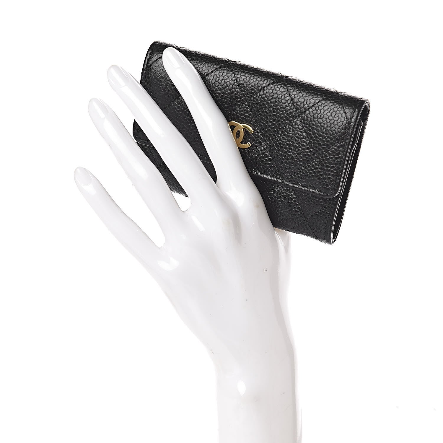Chanel Caviar Quilted Flap Card Holder Black 2 of 9