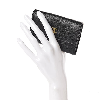 Chanel Caviar Quilted Flap Card Holder Black 2 of 9