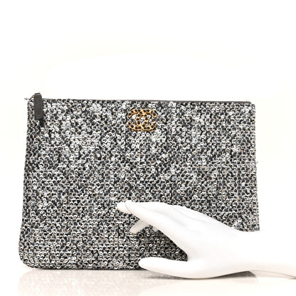 Chanel Sequins Medium 19 Pouch Silver 2 of 8