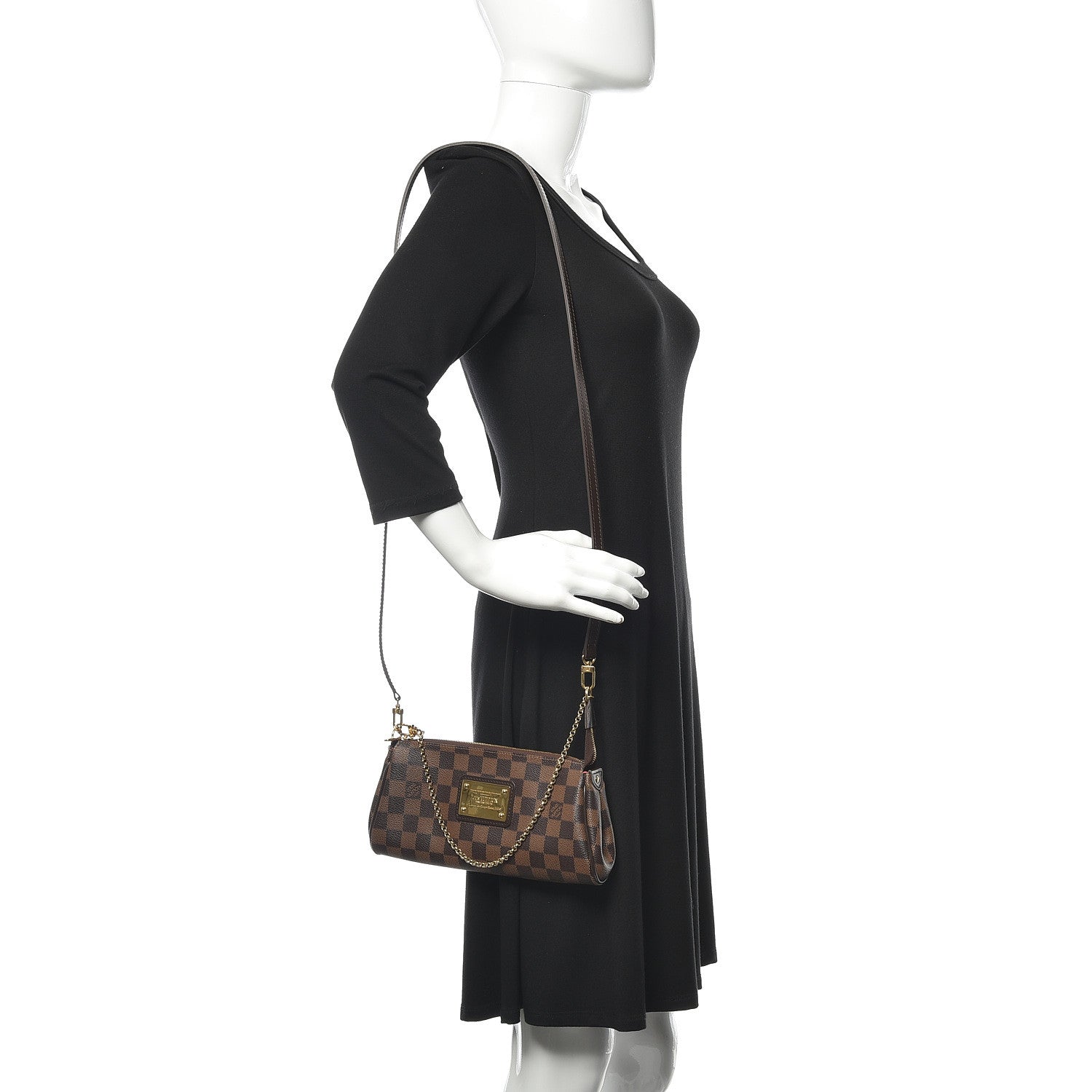 Louis Vuitton Damier Ebene Eva Clutch 2 of 10