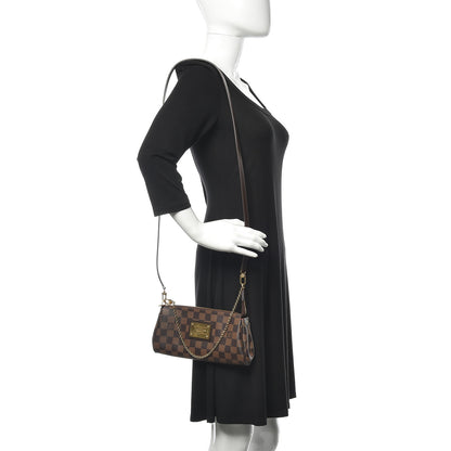 Louis Vuitton Damier Ebene Eva Clutch 2 of 10