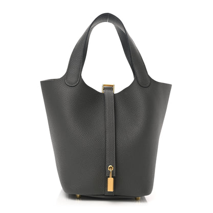 Hermes Taurillon Maurice Picotin Lock 18 PM Graphite 1 of 7