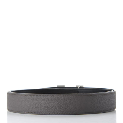 Hermes Box Togo Strie 32mm H Belt 110 Black Etain 2 of 5