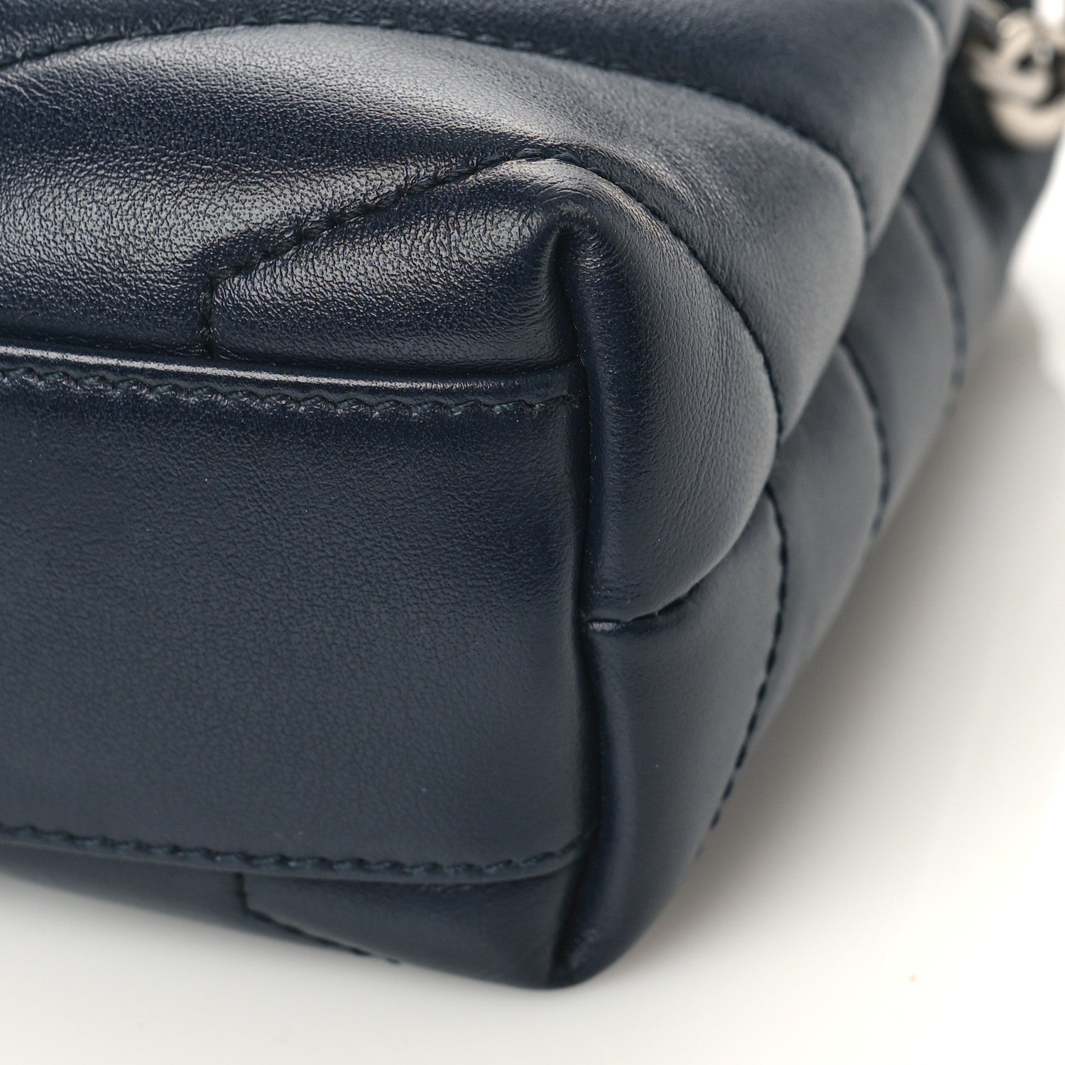 Saint Laurent Calfskin Y Quilted Monogram Toy Loulou Crossbody Bag Medium Blue 9 of 10