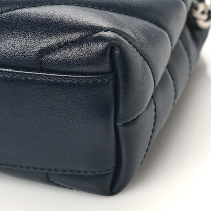 Saint Laurent Calfskin Y Quilted Monogram Toy Loulou Crossbody Bag Medium Blue 9 of 10