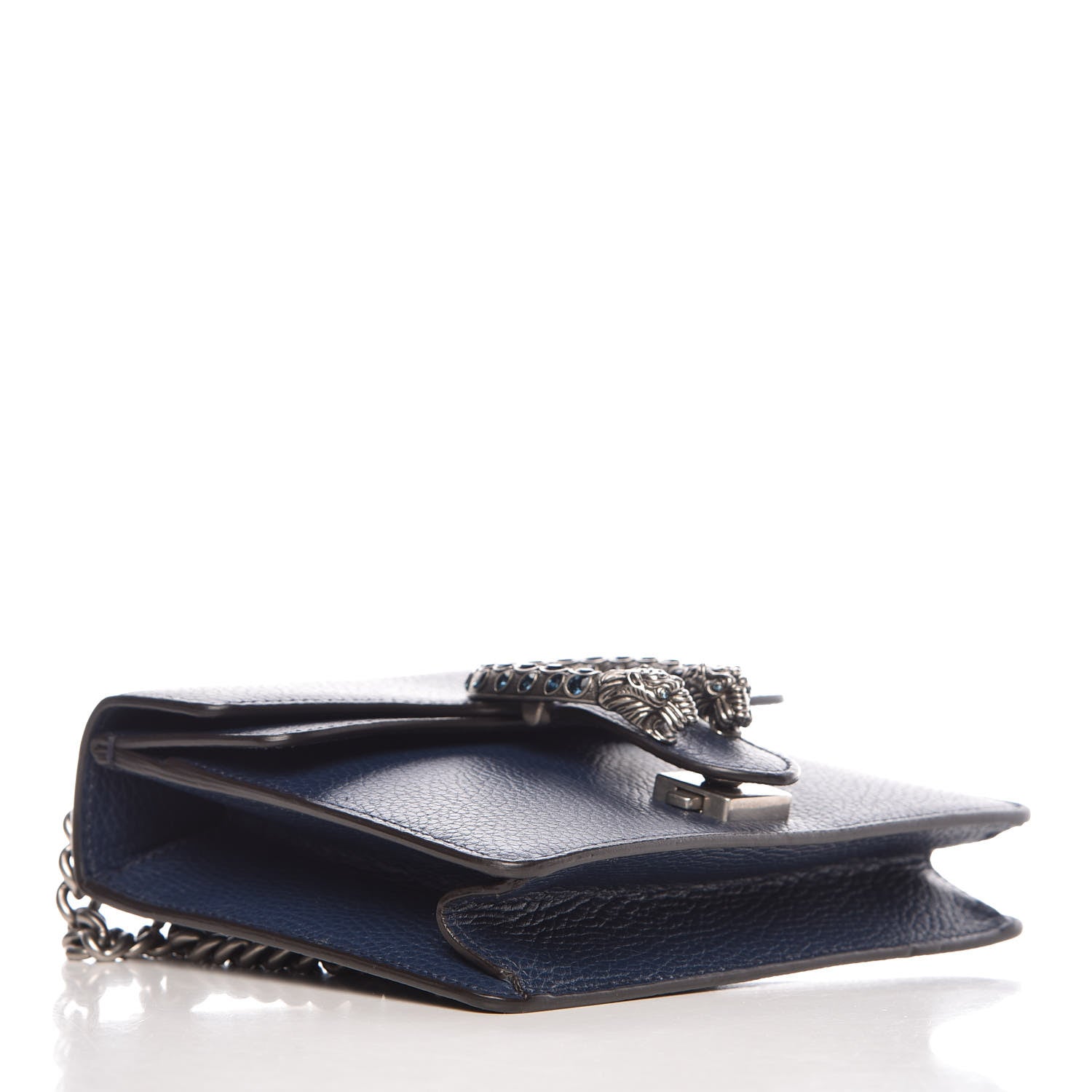 Gucci Dollar Calfskin Crystal Mini Dionysus Shoulder Bag Blue Agata Montana Sapphire 4 of 13