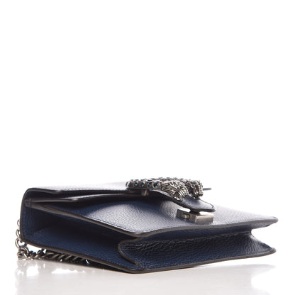 Gucci Dollar Calfskin Crystal Mini Dionysus Shoulder Bag Blue Agata Montana Sapphire 4 of 13