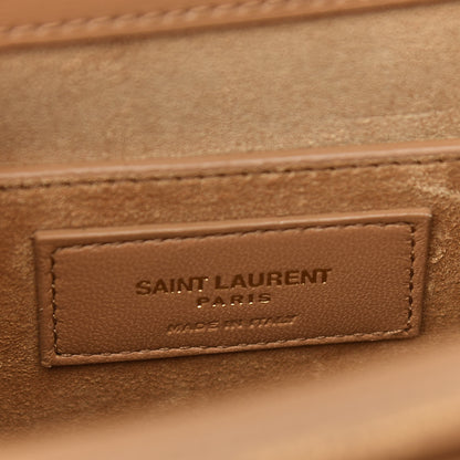 Saint Laurent Smooth Calfskin Medium Monogram Sunset Satchel Dark Toffee 5 of 7