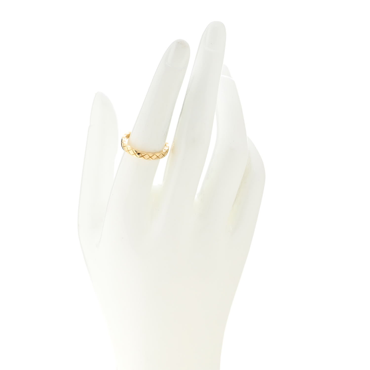 Chanel 18K Yellow Gold Mini Coco Crush Ring 55 7.25 2 of 6