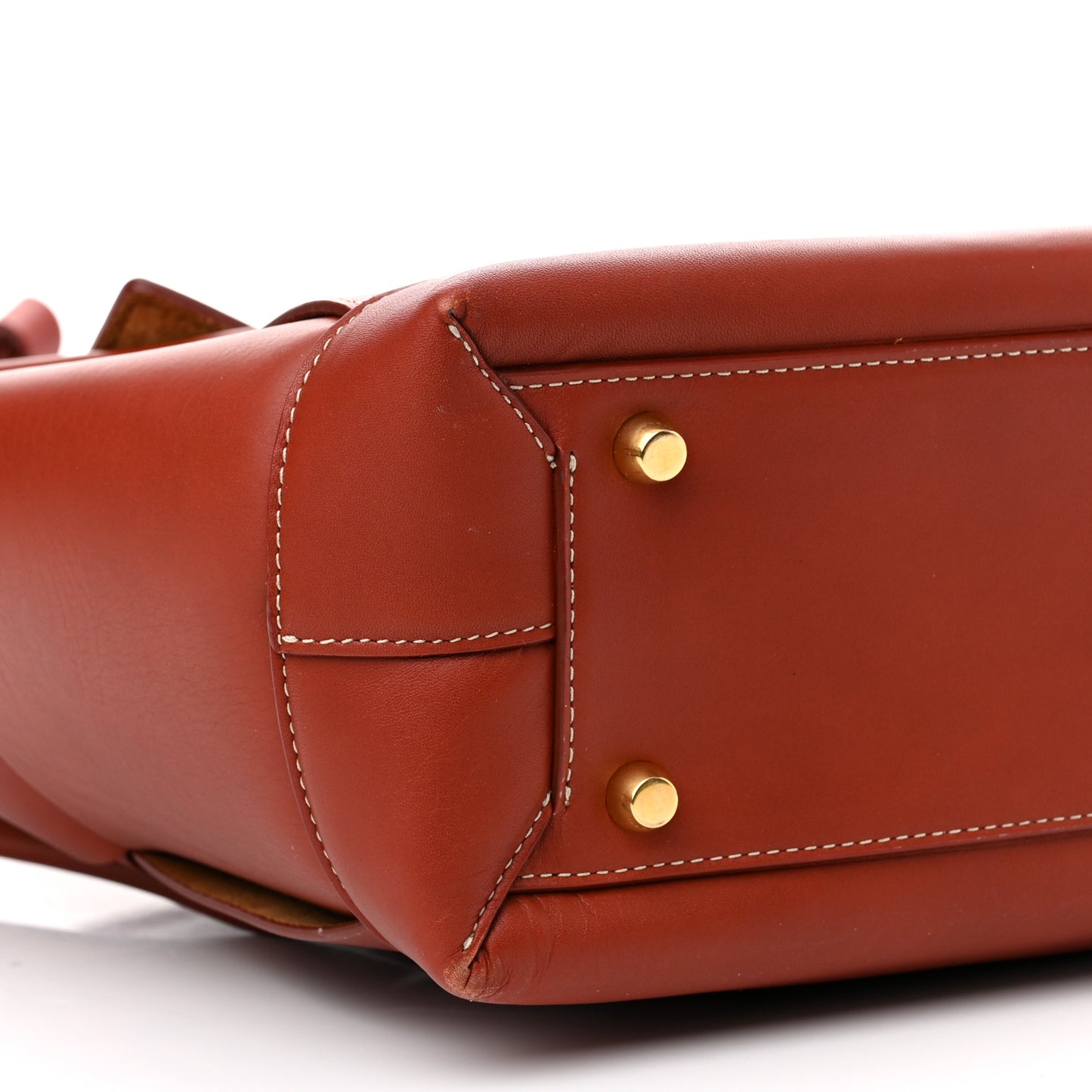French Calfskin Maxi Intrecciato Medium Arco Rust