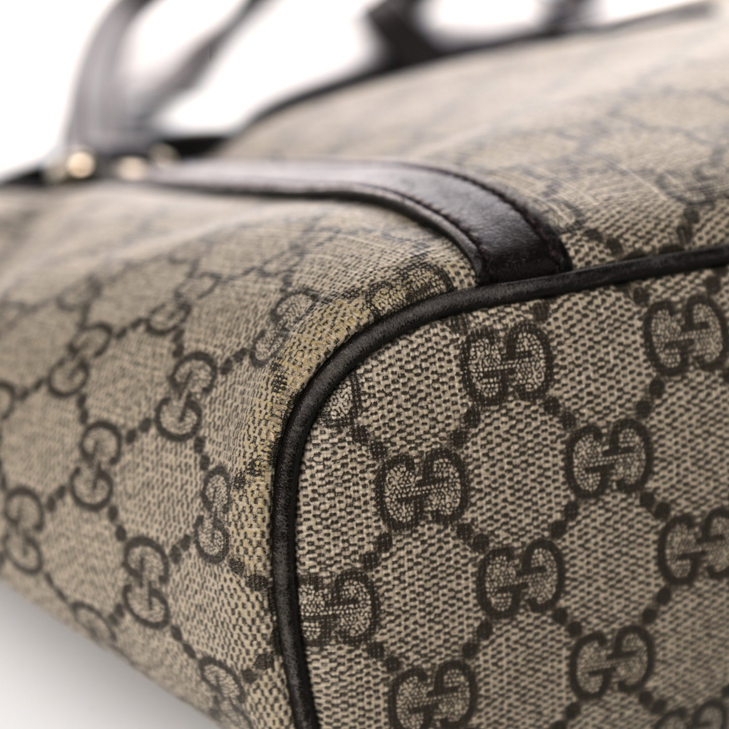 GG Supreme Monogram Medium Joy Tote Dark Brown