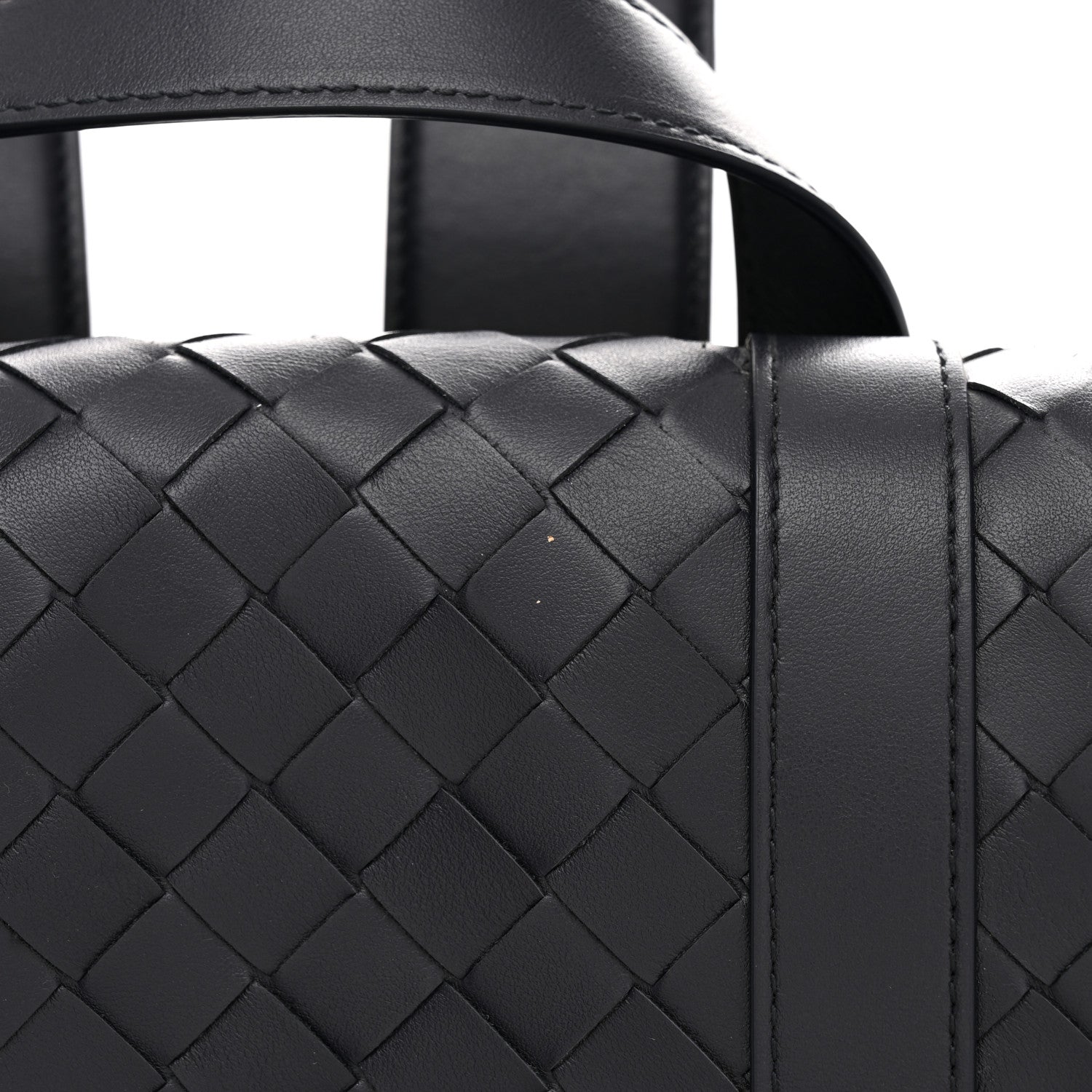 Bottega Veneta Canvas Calfskin Intrecciato Sassolungo Backpack Dark Blue 11 of 11