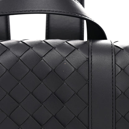 Bottega Veneta Canvas Calfskin Intrecciato Sassolungo Backpack Dark Blue 11 of 11