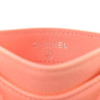 Chanel Caviar Quilted Card Holder Coral 6 of 8