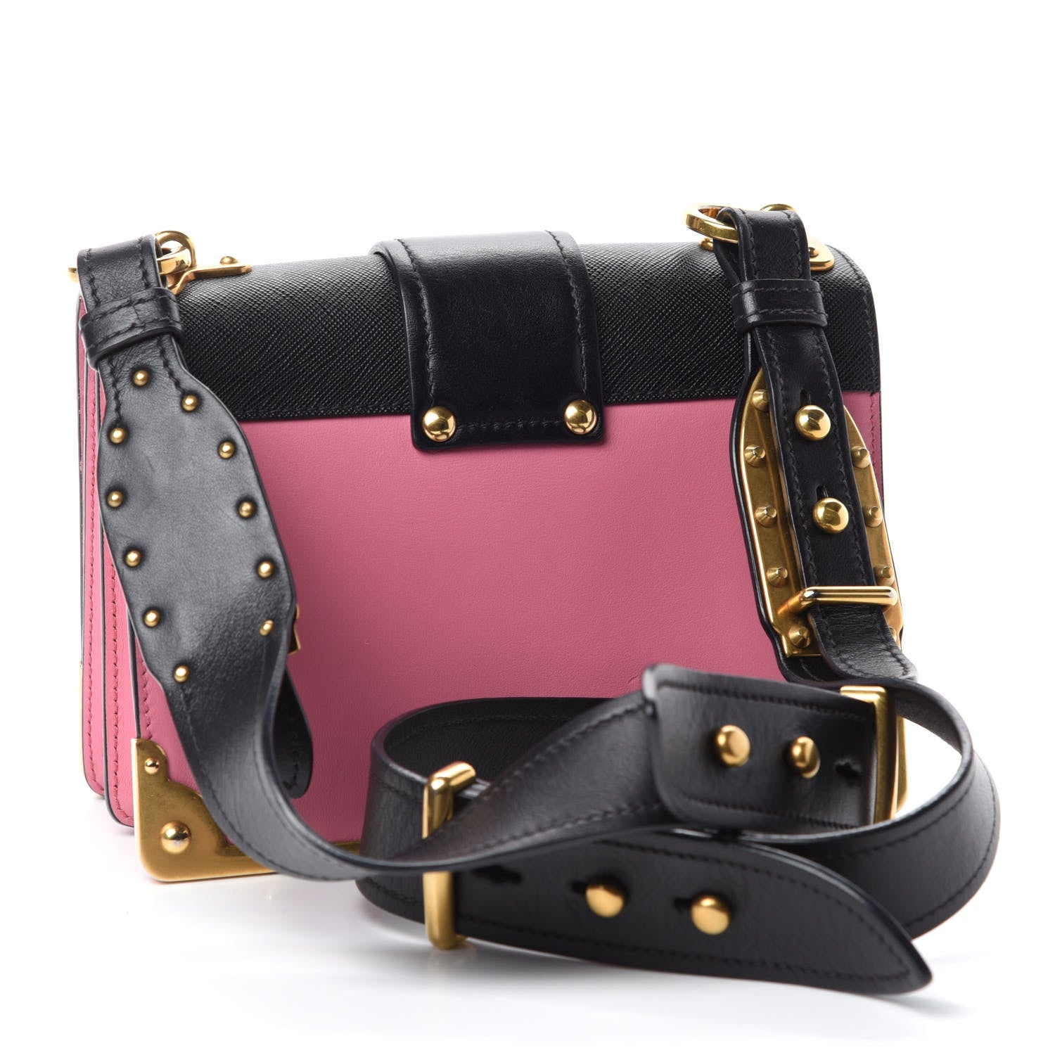 Prada City Calf Saffiano Cahier Bag Geranio Black 3 of 10
