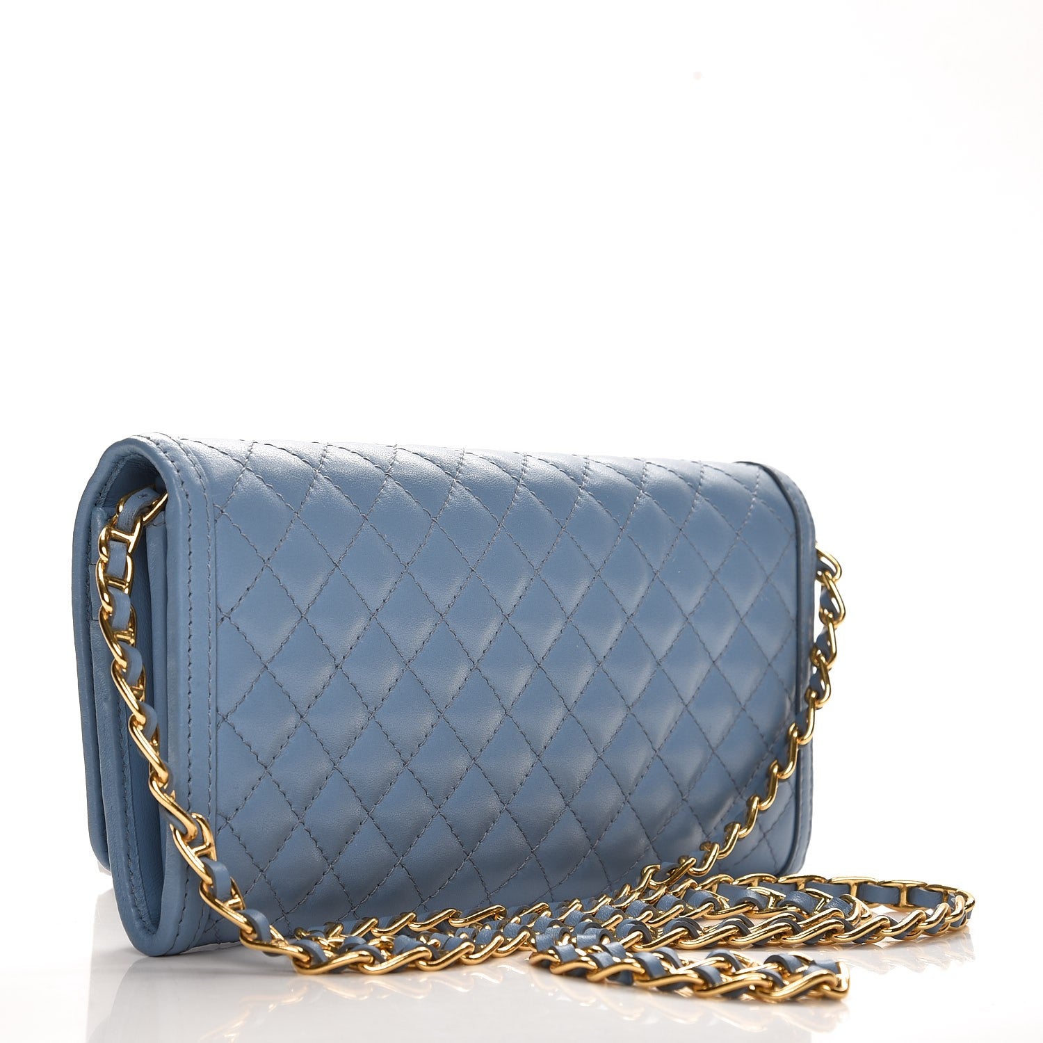 Prada Soft Calf Quilted Chain Wallet Astrale 3 of 8