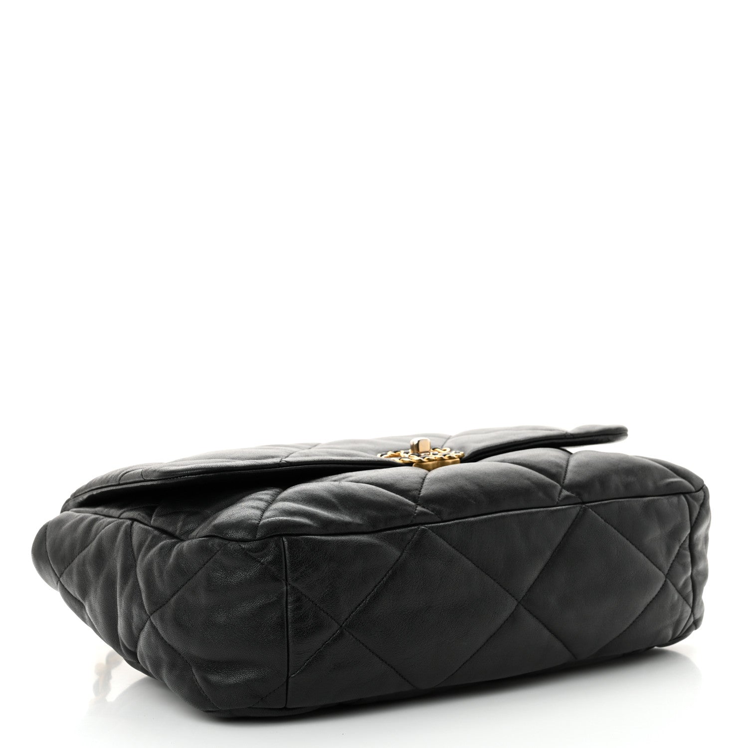 Chanel Lambskin Quilted Maxi Chanel 19 Flap Black 4 of 12