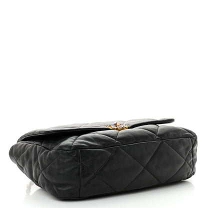 Chanel Lambskin Quilted Maxi Chanel 19 Flap Black 4 of 12